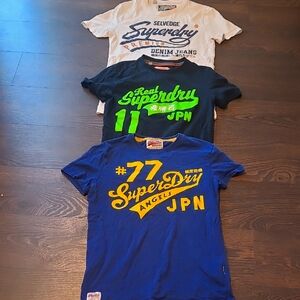 Superdry Men's Graphic T-Shirts - Blue, Navy, White SIZE S